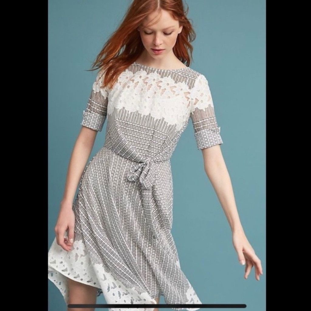 Anthropologie Anthropologie Eva Franco Sutton Lace Dress Size XS / US 0-2 / IT 36-38 - 1 Thumbnail