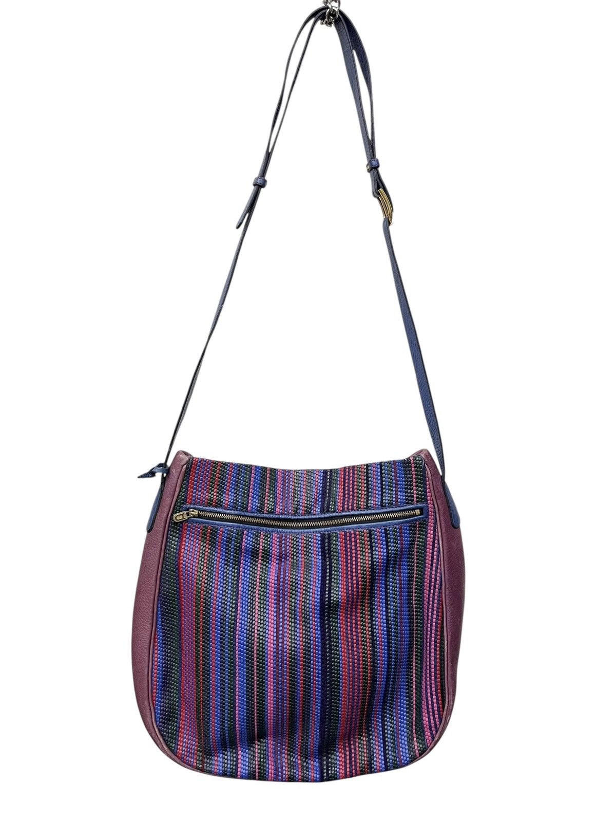 Delvaux RARE🔥Vintage Delvaux Woven Stripe Leather D Charm Bag Size ONE SIZE - 4 Thumbnail