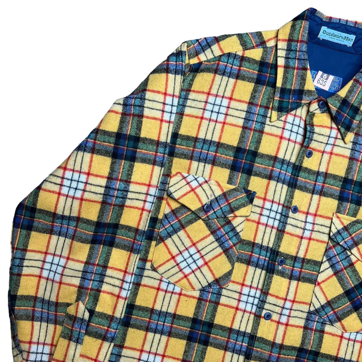 Pendleton × Vintage Vintage Pendleton Plaid Yellow Wool Board Button Up Shirt Size US L / EU 52-54 / 3 - 9 Thumbnail