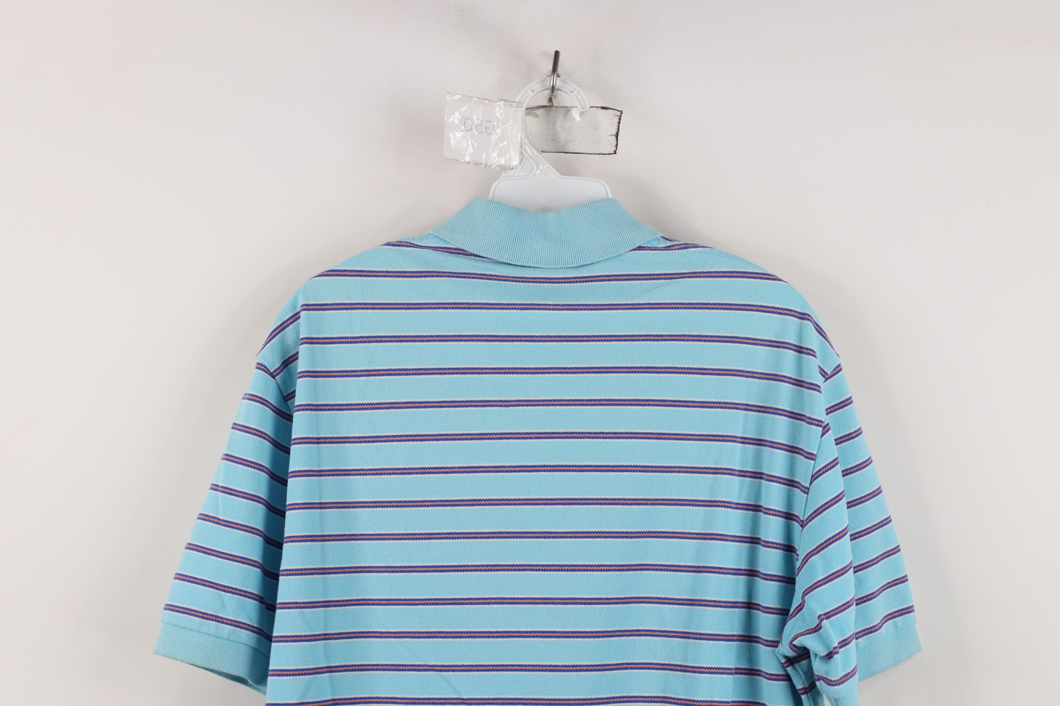 Ralph Lauren Vintage 90s Ralph Lauren Striped Cotton Knit Golf Polo Blue Size US M / EU 48-50 / 2 - 12 Thumbnail