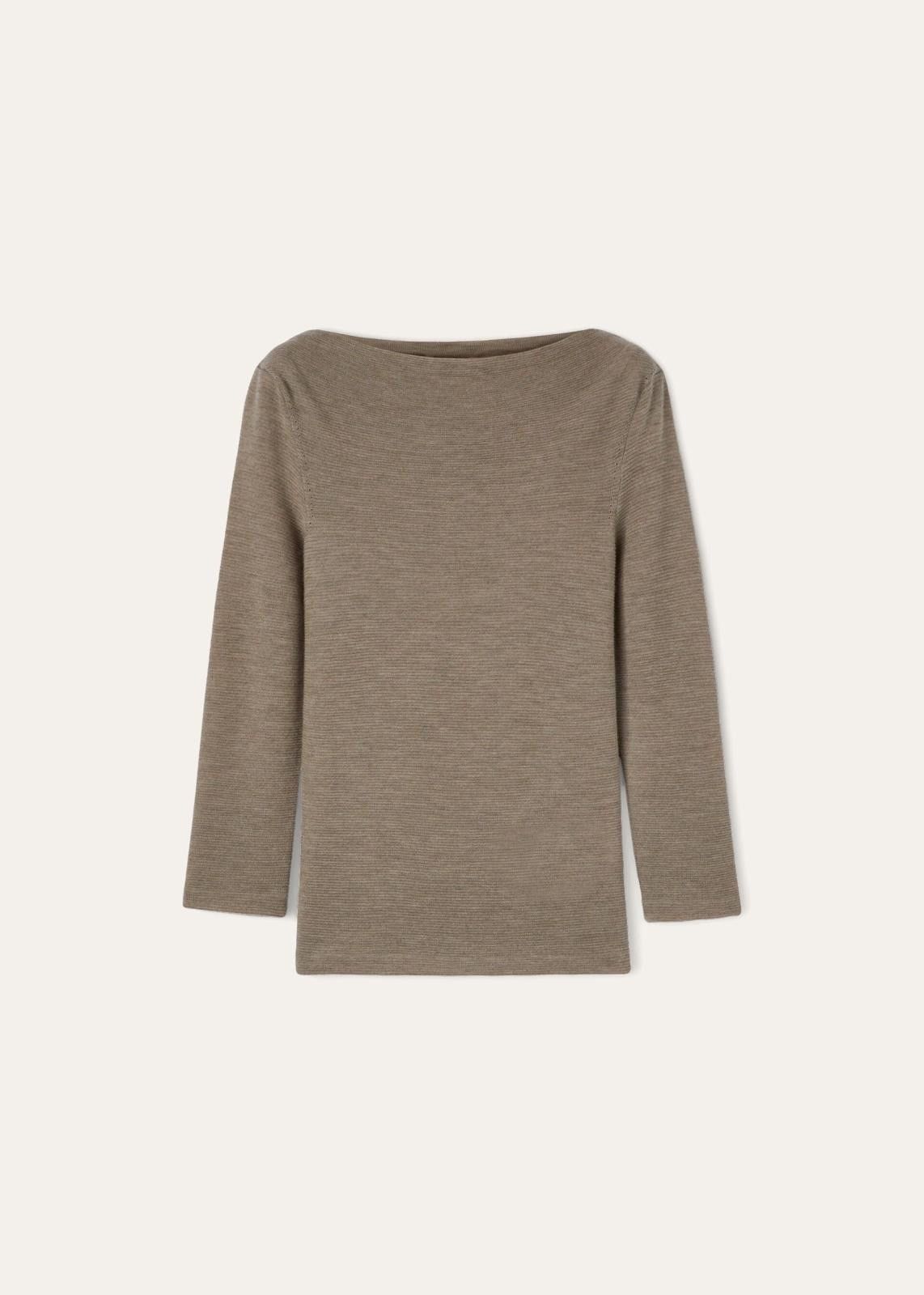 Loro Piana o1srvl11e1124 Cocooning Boat Neck Sweater in Brown Size M / US 6-8 / IT 42-44 - 1 Thumbnail