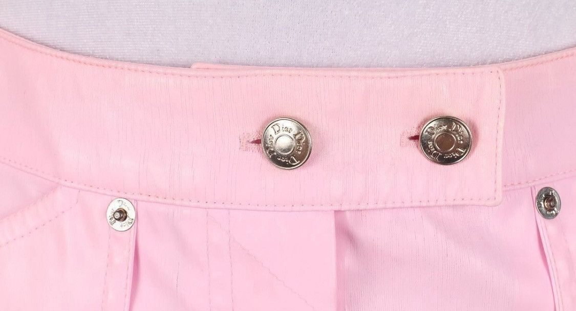 Dior Christian Dior Galliano 2003 Rockstar Pink Belt Detail Skirt Size 26" / US 2 / IT 38 - 4 Thumbnail