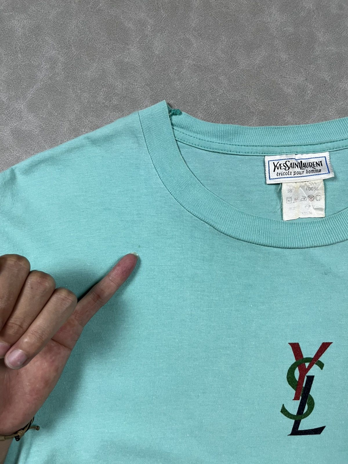 Yves Saint Laurent 90s YSL big logo tee Size US M / EU 48-50 / 2 - 11 Thumbnail