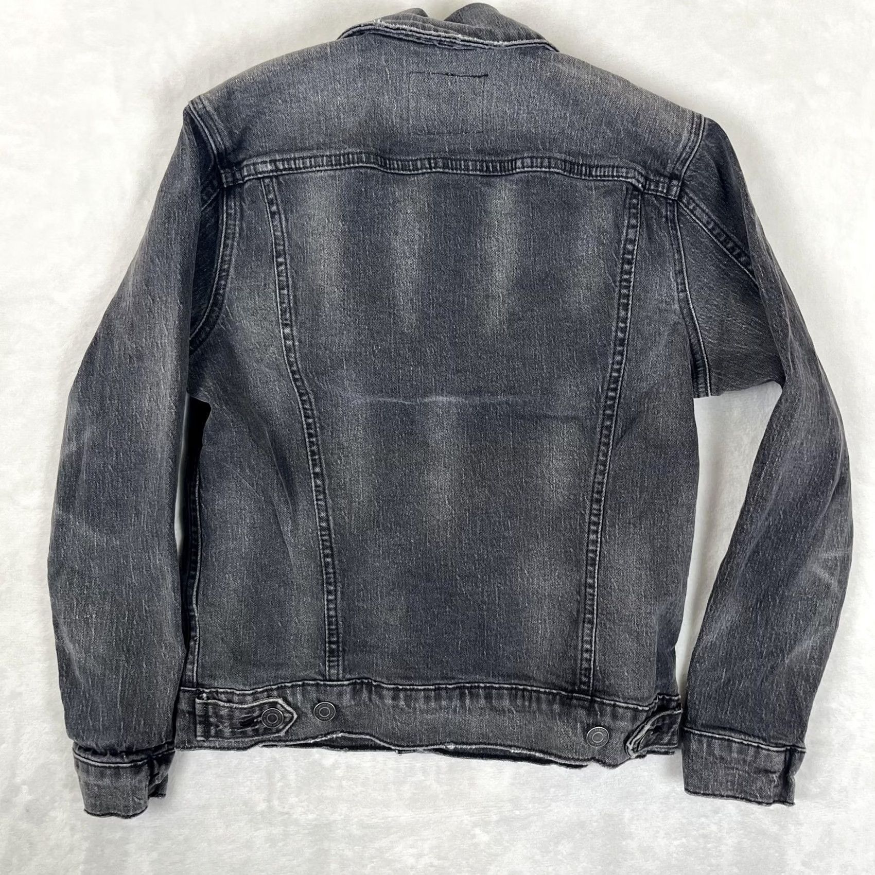 Lucky Brand Lucky Brand Jacket Womens Small Gray Denim Trucker Casual Button Front Pockets Size S / US 4 / IT 40 - 6 Thumbnail