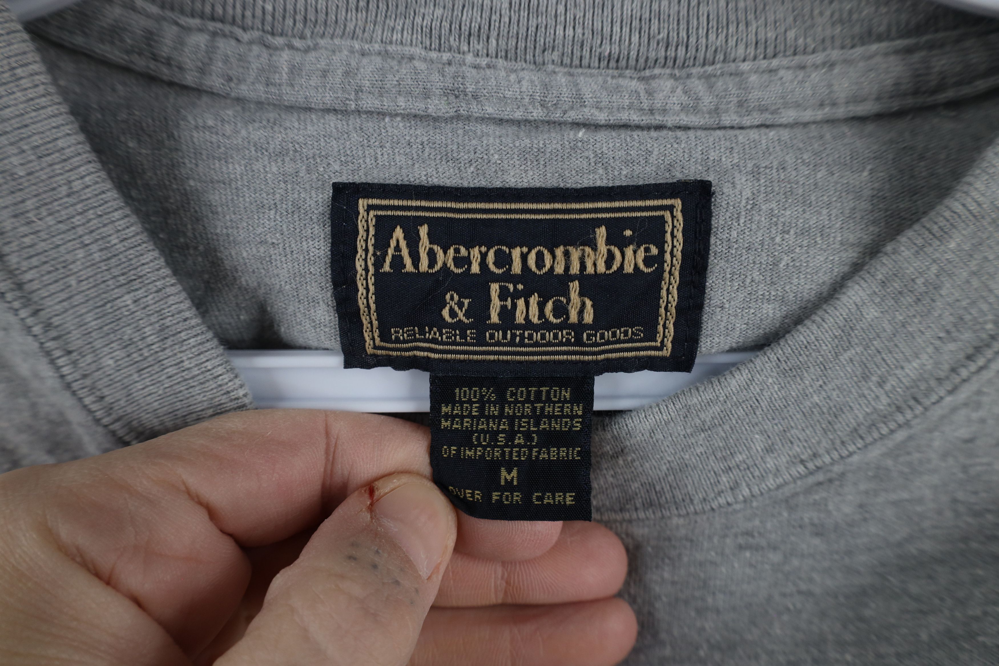 Abercrombie & Fitch × Vintage Vintage 90s Abercrombie & Fitch Long Sleeve T-Shirt Gray USA Size US M / EU 48-50 / 2 - 12 Thumbnail