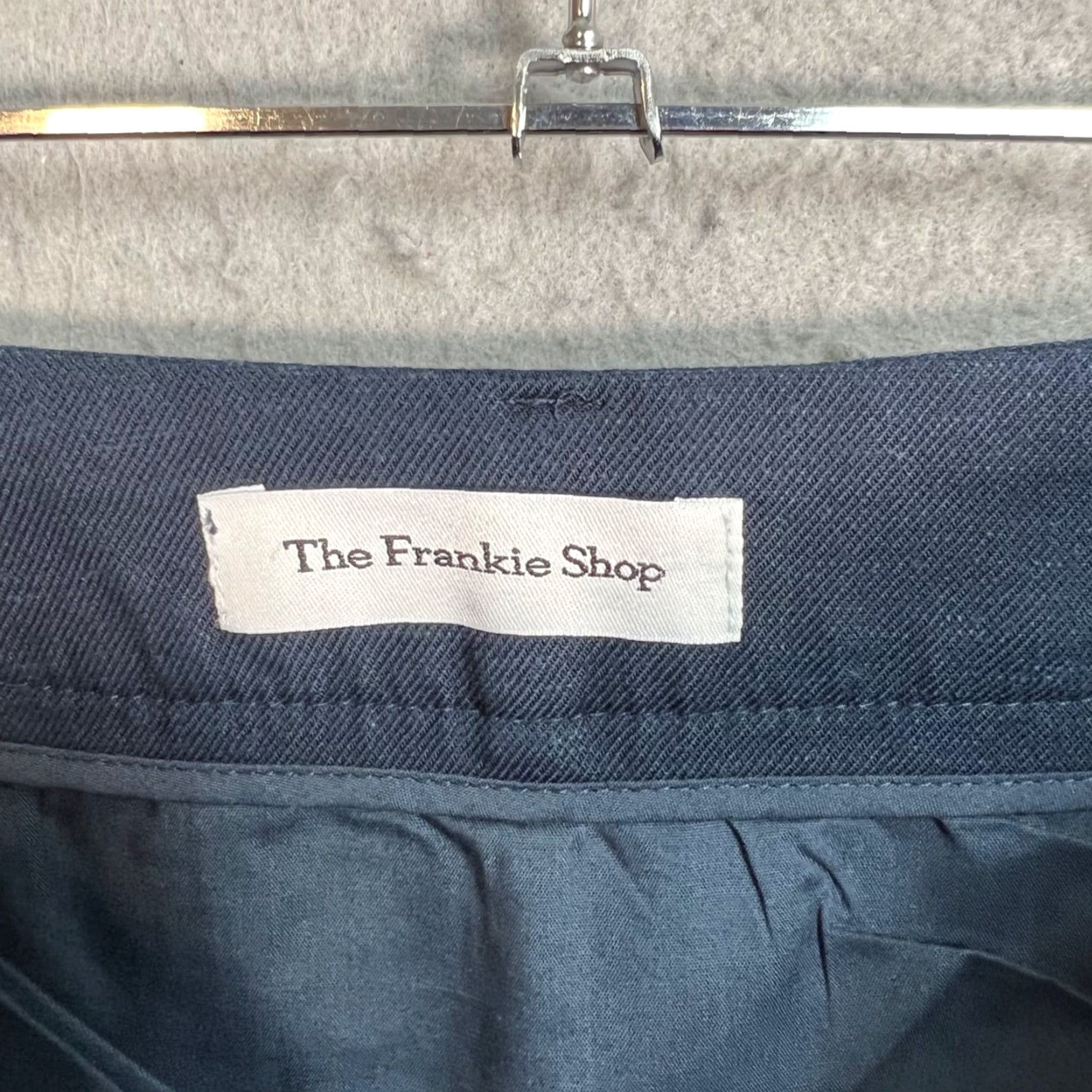 Vintage The Frankie Shop Womens Medium Navy Blue Mini Skirt Rayon Blend Size 32" / US 10 / IT 46 - 3 Thumbnail