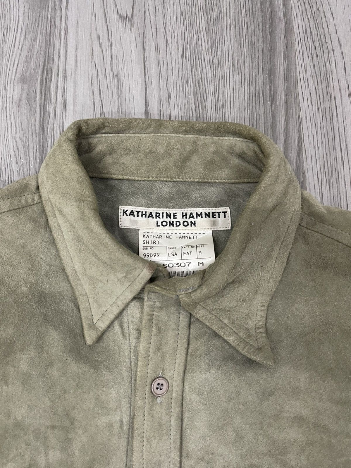 Japanese Brand × Katharine Hamnett London × Vintage GoatSkin Button Shirt Size US S / EU 44-46 / 1 - 9 Thumbnail