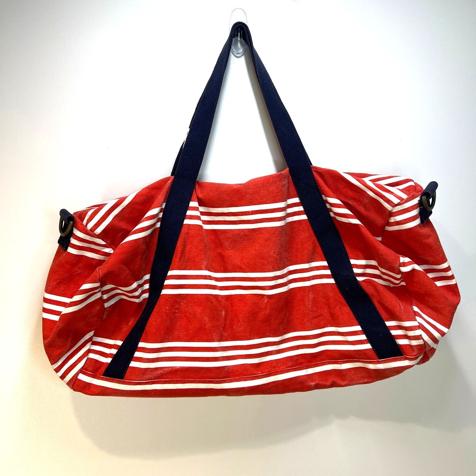 Jack Wills Jack Wills Stripe Canvas Duffle Bag Weekender Size ONE SIZE - 11 Thumbnail