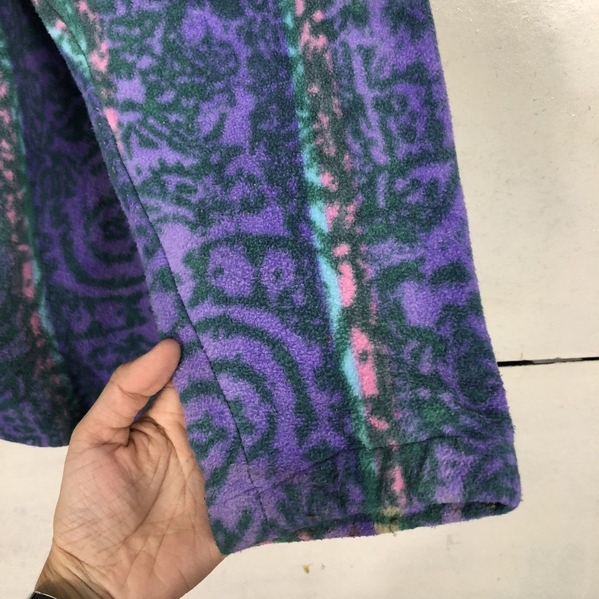 Japanese Brand 🔥VINTAGE HALF ZIPPER FLEECE JACKET NAVAJO RESEEDA Size US L / EU 52-54 / 3 - 13 Thumbnail