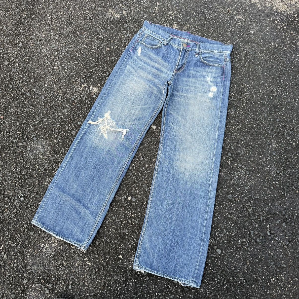 Takeo Kikuchi W35 Vintage takeo kikichi denim jean faded pants Size US 35 - 3 Thumbnail