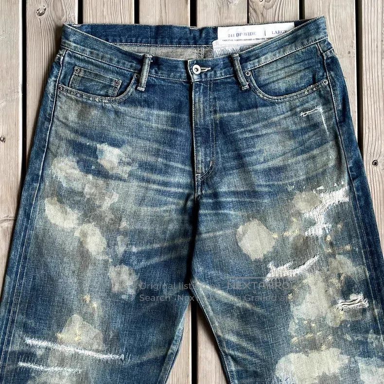 Neighborhood Neighborhood size L Distressed Blue Dirty Pants Size US 27 - 3 Thumbnail