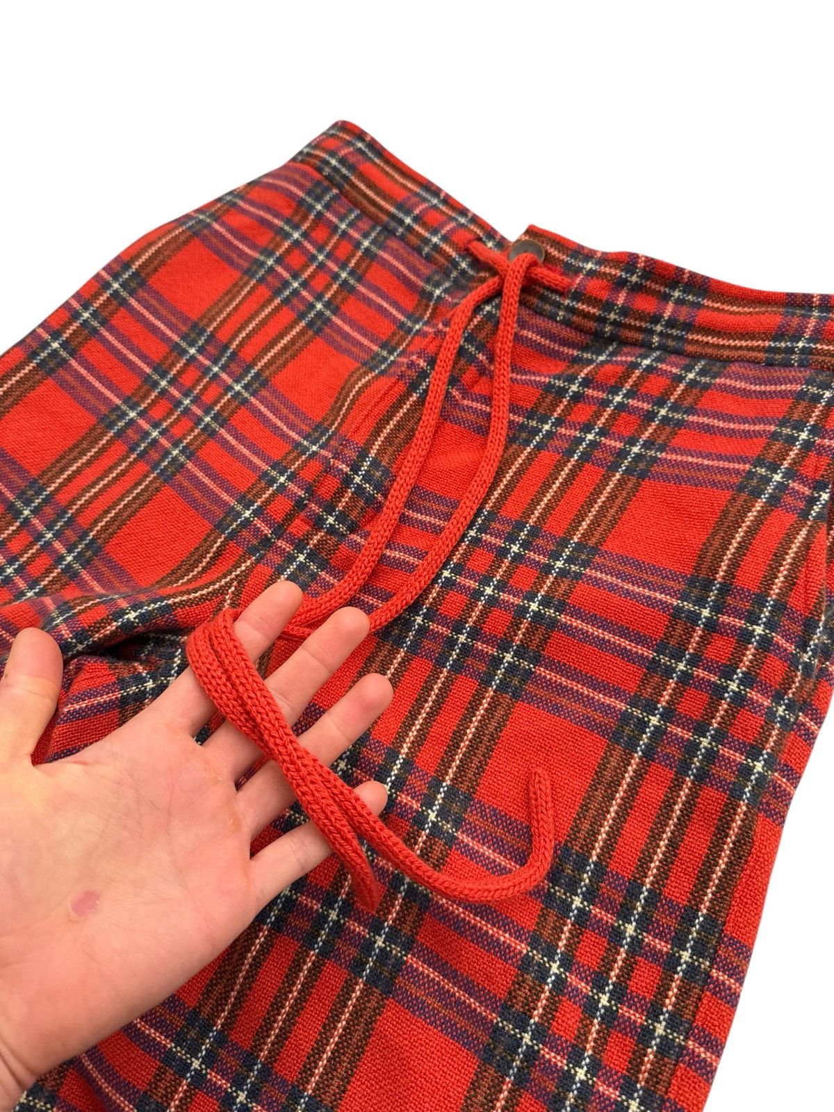 The Elder Statesman $2,795 Cashmere Flame Tartan Lounge Pants Size US 34 / EU 50 - 7 Thumbnail