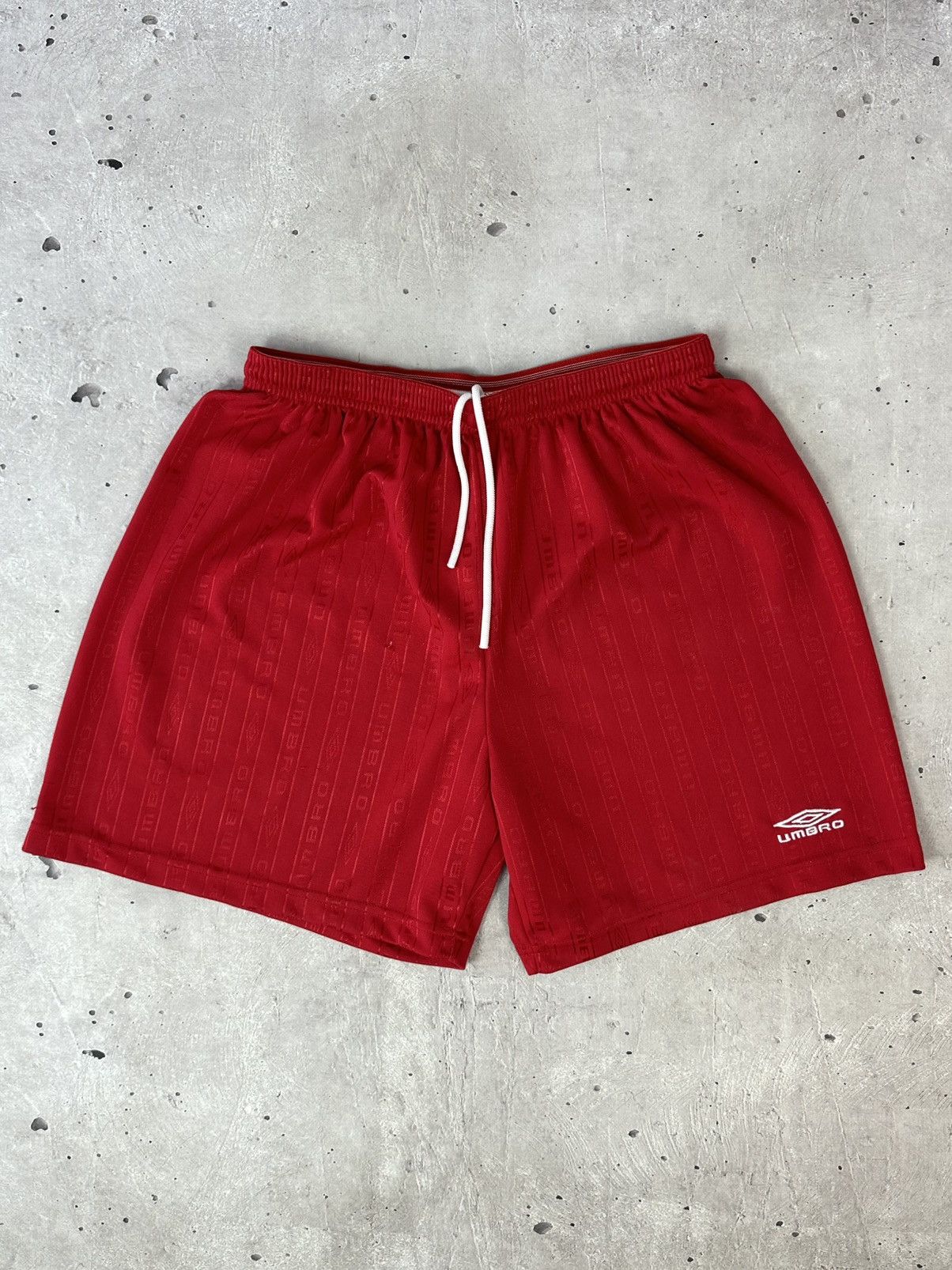 Umbro Vintage Umbro Monogram Red Soccer Jersey Shorts Size US 34 / EU 50 - 1 Thumbnail