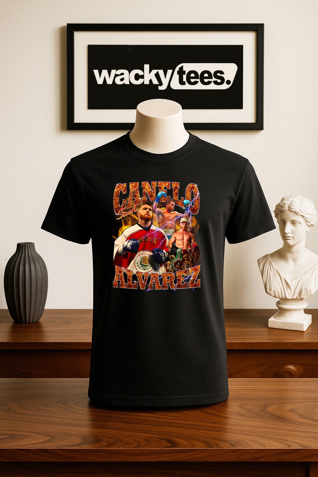 Other Canelo Alvarez Mexico Lighting Portrait Graphic Tee Shirt Size US L / EU 52-54 / 3 - 1 Thumbnail