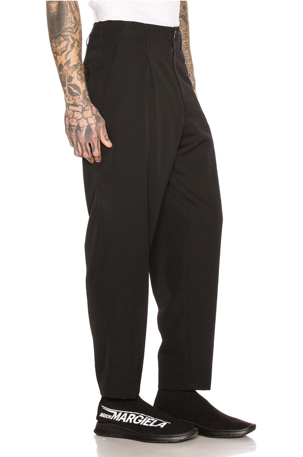 Yohji Yamamoto Yohji Yamamoto Pour Homme Left Side Zip Trouser - HH-P39-100 Size US 38 / EU 54 - 3 Thumbnail