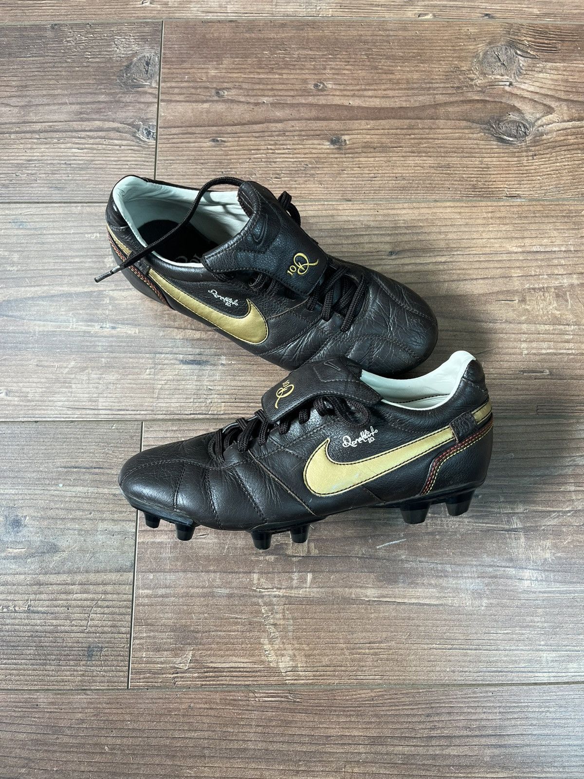 Nike Soccer Jersey Vintage Vintage Nike Ronaldinho 10 Tiempo Leather Soccer Shoes Grailed