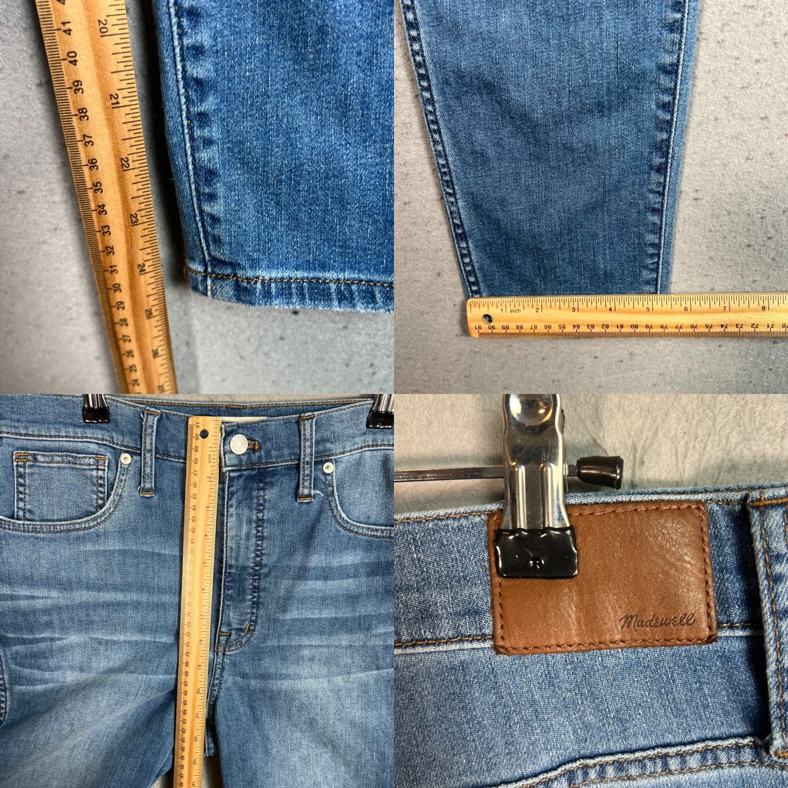 Madewell Madewell Jeans Womens 30 Medium Wash Denim High-Rise Skinny Crop 5-Pocket — Cotton Blend Button Closure Vintage No Size 30" / US 8 / IT 44 - 8 Thumbnail