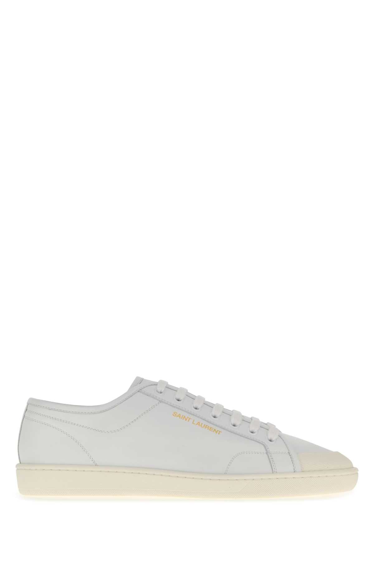 White Leather Gym Sneakers