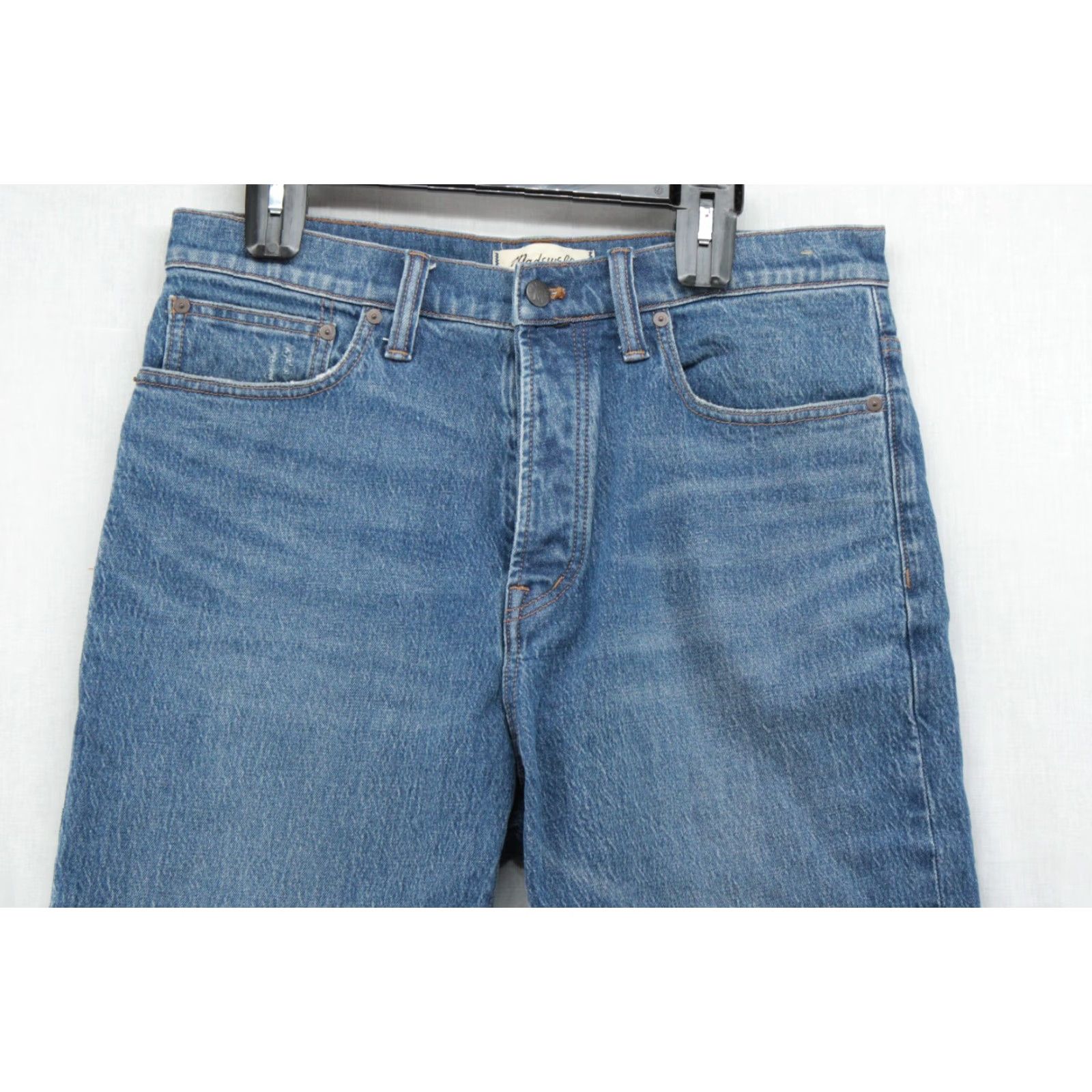 Madewell Madewell Jean Button Fly High Rise Distressed Medium Wash Womens Size 34 Size 24" / US 00 / IT 34 - 2 Thumbnail