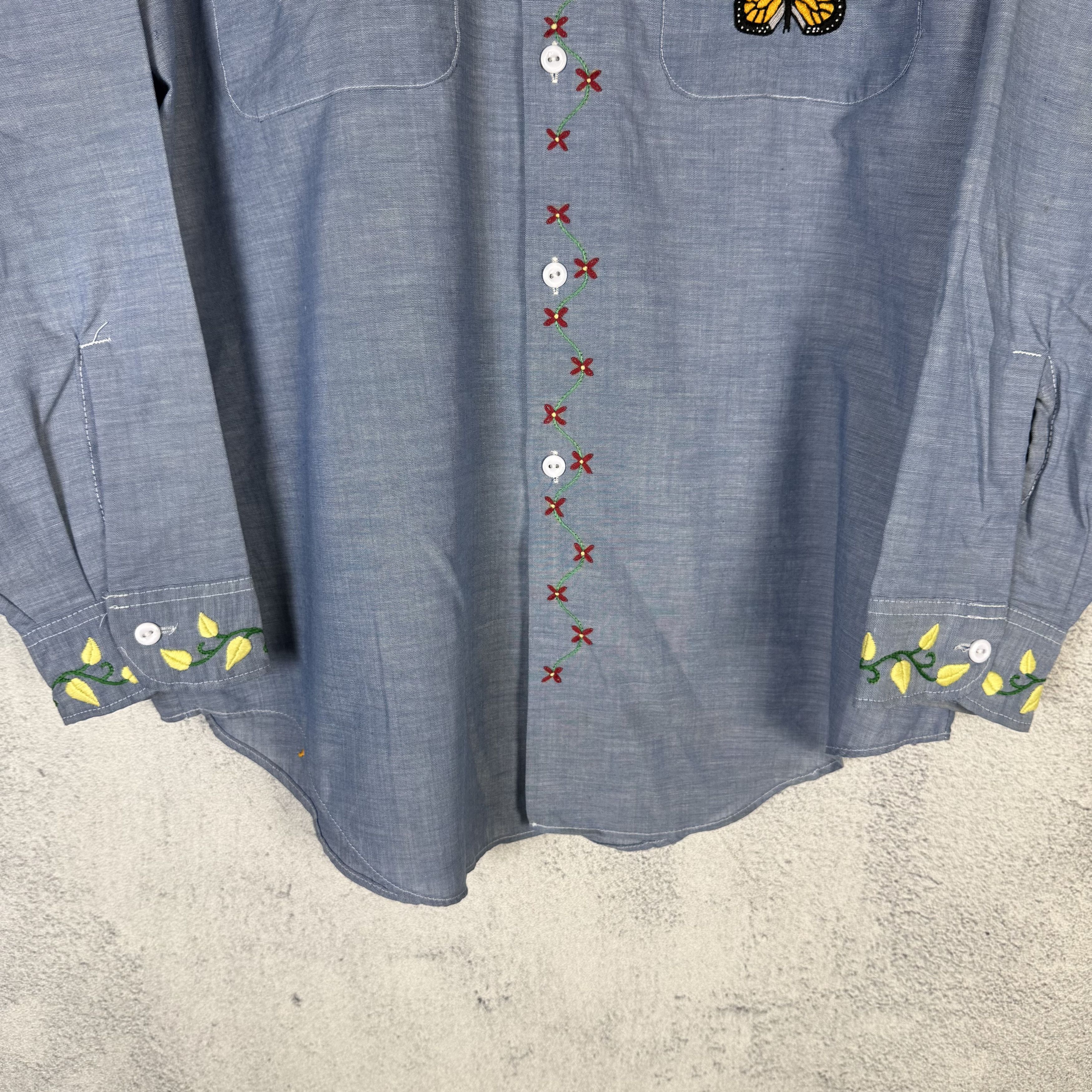 Big Mac 70s Big Mac JCPenney Chambray Shirt Stitch Embroidery Size US M / EU 48-50 / 2 - 4 Thumbnail
