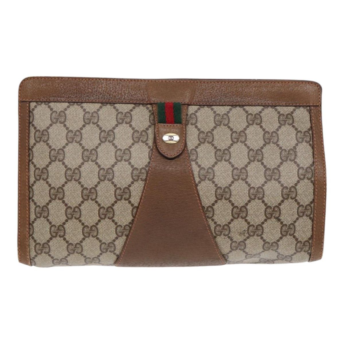 Gucci Ophidia Beige Canvas Clutch Bag (Pre-Owned) Size ONE SIZE - 1 Thumbnail