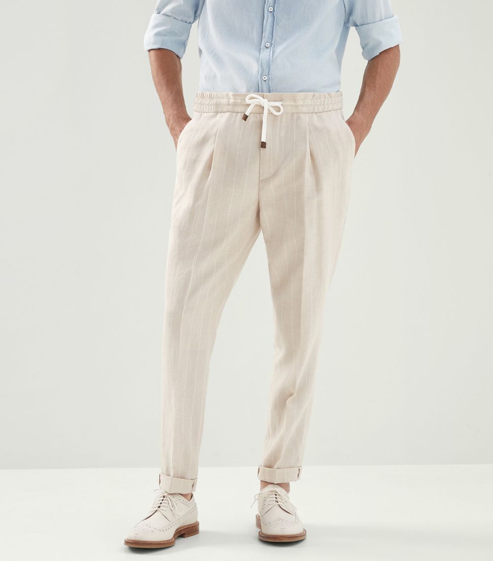 image of Brunello Cucinelli O1W1Db10424 Pants In Beige, Men's (Size 38)