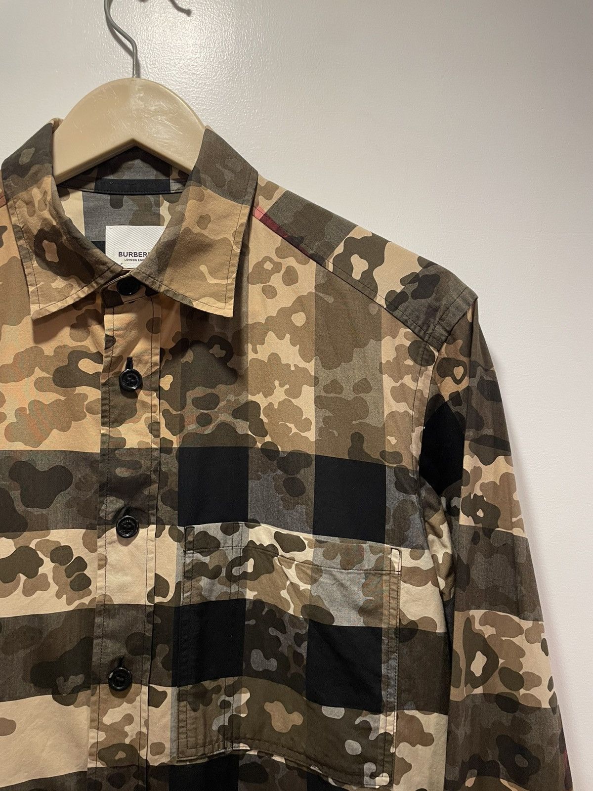 Burberry Burberry Camouflage Check Poplin Shirt Size US S / EU 44-46 / 1 - 5 Thumbnail
