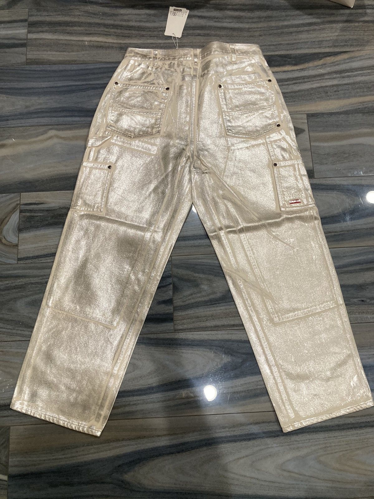 Maison Margiela × Supreme Supreme 2024SS x Maison Margiela foil double knee paint pant Size US 32 / EU 48 - 3 Thumbnail