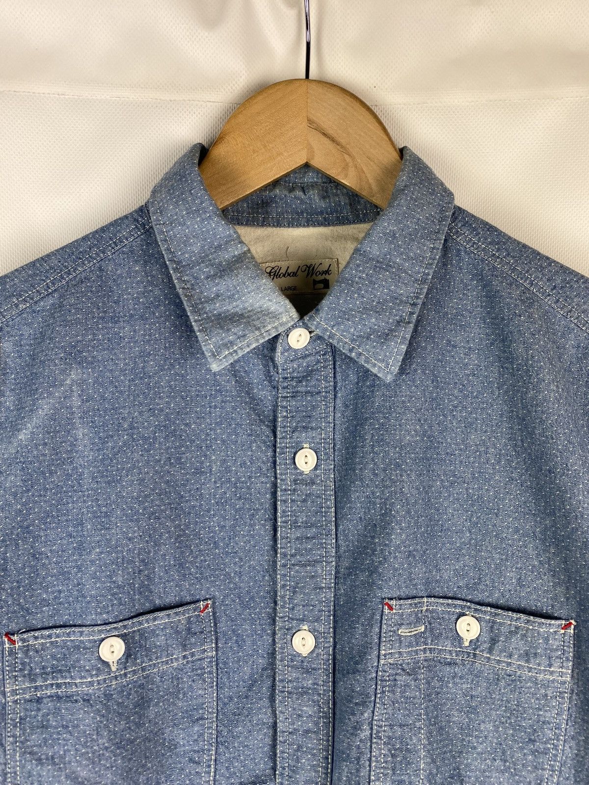 Global Work Global Work men’s Japanese style denim button up shirt Size US L / EU 52-54 / 3 - 6 Thumbnail