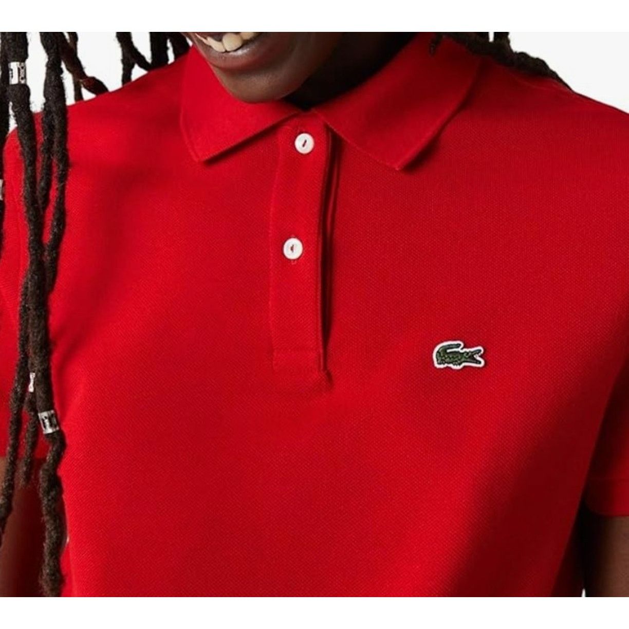 Lacoste Lacoste Women's Classic Fit Short Petit Pique Polo Red 10 Size M / US 6-8 / IT 42-44 - 3 Thumbnail