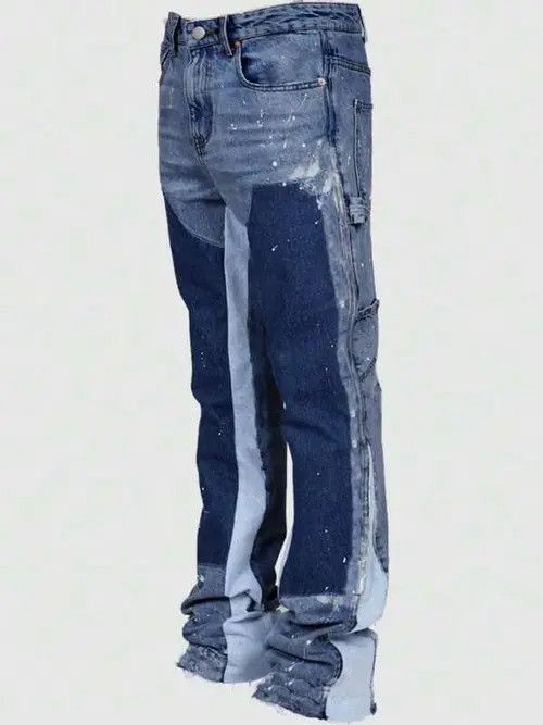 Japanese Brand × Vintage Distressed Painted Y2k Straight Leg Jeans Size US 32 / EU 48 - 2 Thumbnail