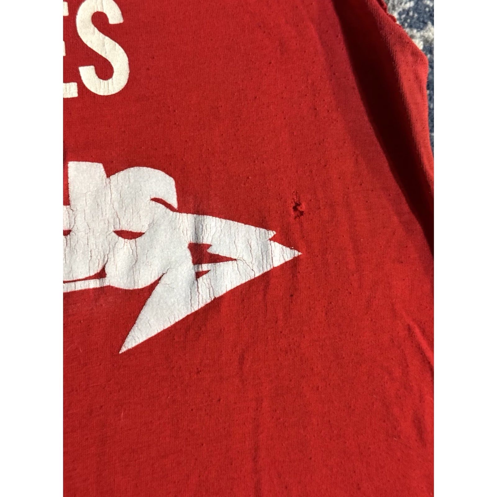 Vintage VINTAGE Krokus Security Concert T Shirt L Men's 80s Red Cotton Double-Sided Logo 1982 Odessa Texas DOCKET? Size US L / EU 52-54 / 3 - 3 Thumbnail