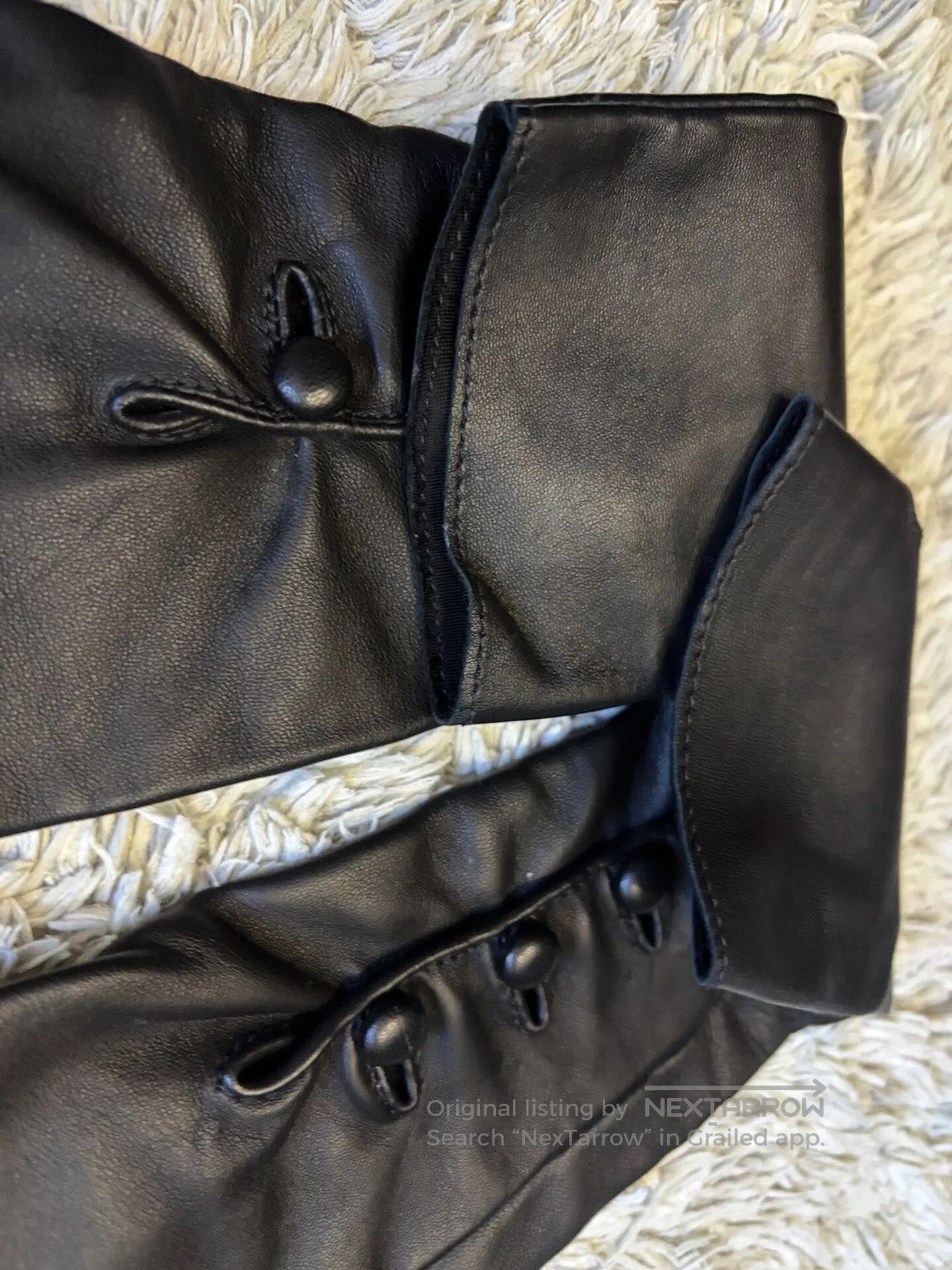 Maison Margiela Maison Martin Margiela Black Long Fingerless Gloves. Size ONE SIZE - 4 Thumbnail
