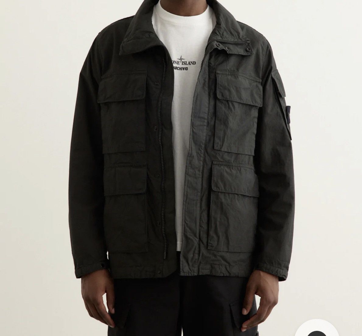 Stone Island Stone island Canvas Field Jacket Size US S / EU 44-46 / 1 - 1 Thumbnail