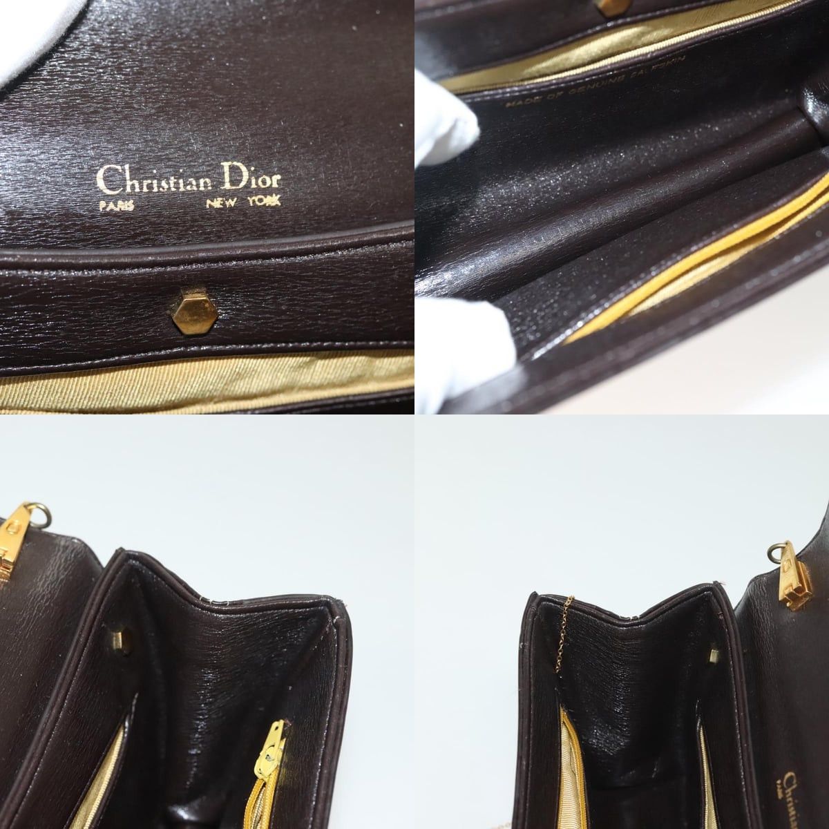 Dior DIOR Shoulder Bag Leather Brown Champagne Gold Size ONE SIZE - 11 Thumbnail