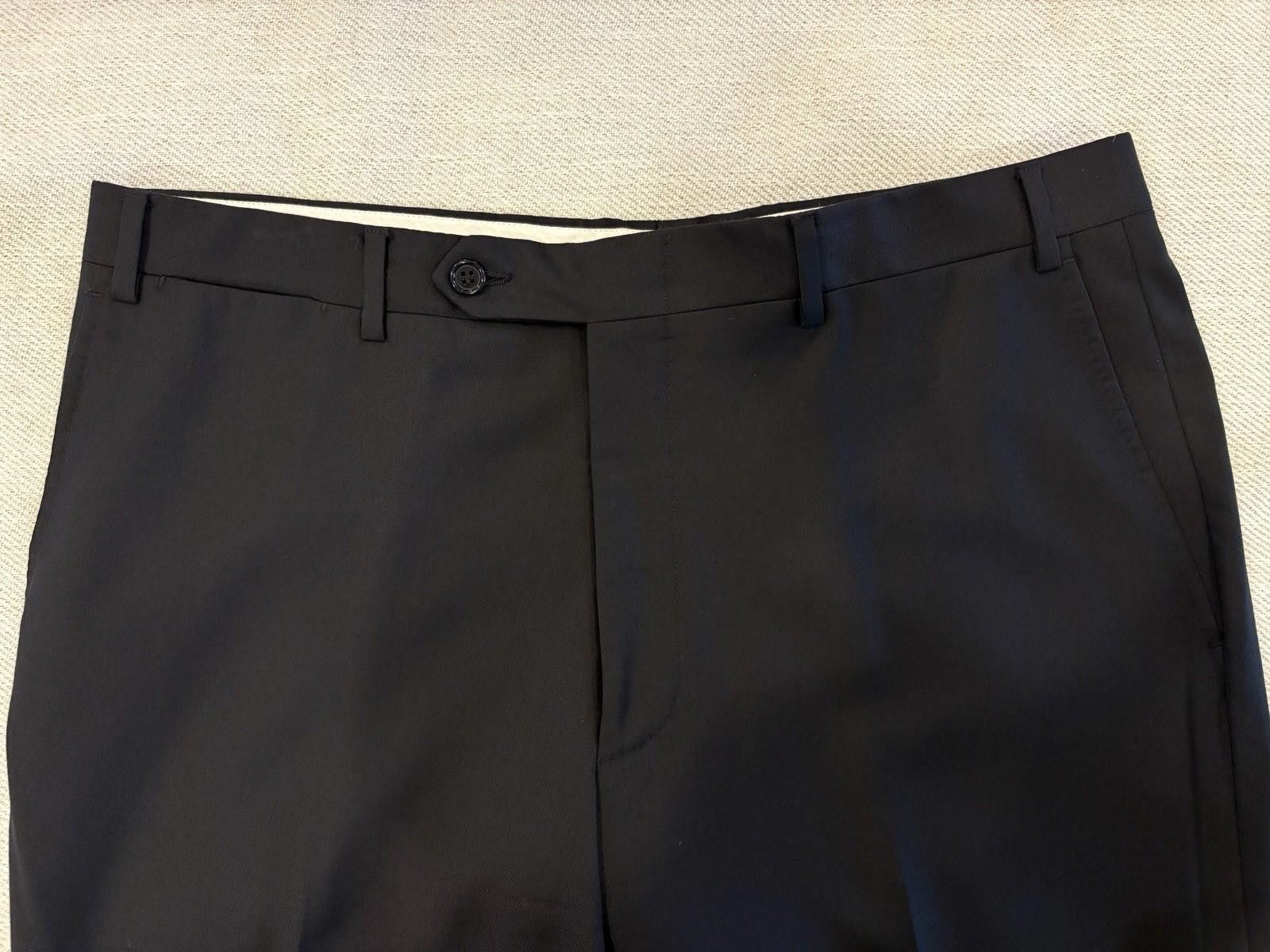 Canali 100% Pure Wool Made in Italy Canali Black Wool Pants 34 Size US 34 / EU 50 - 4 Thumbnail