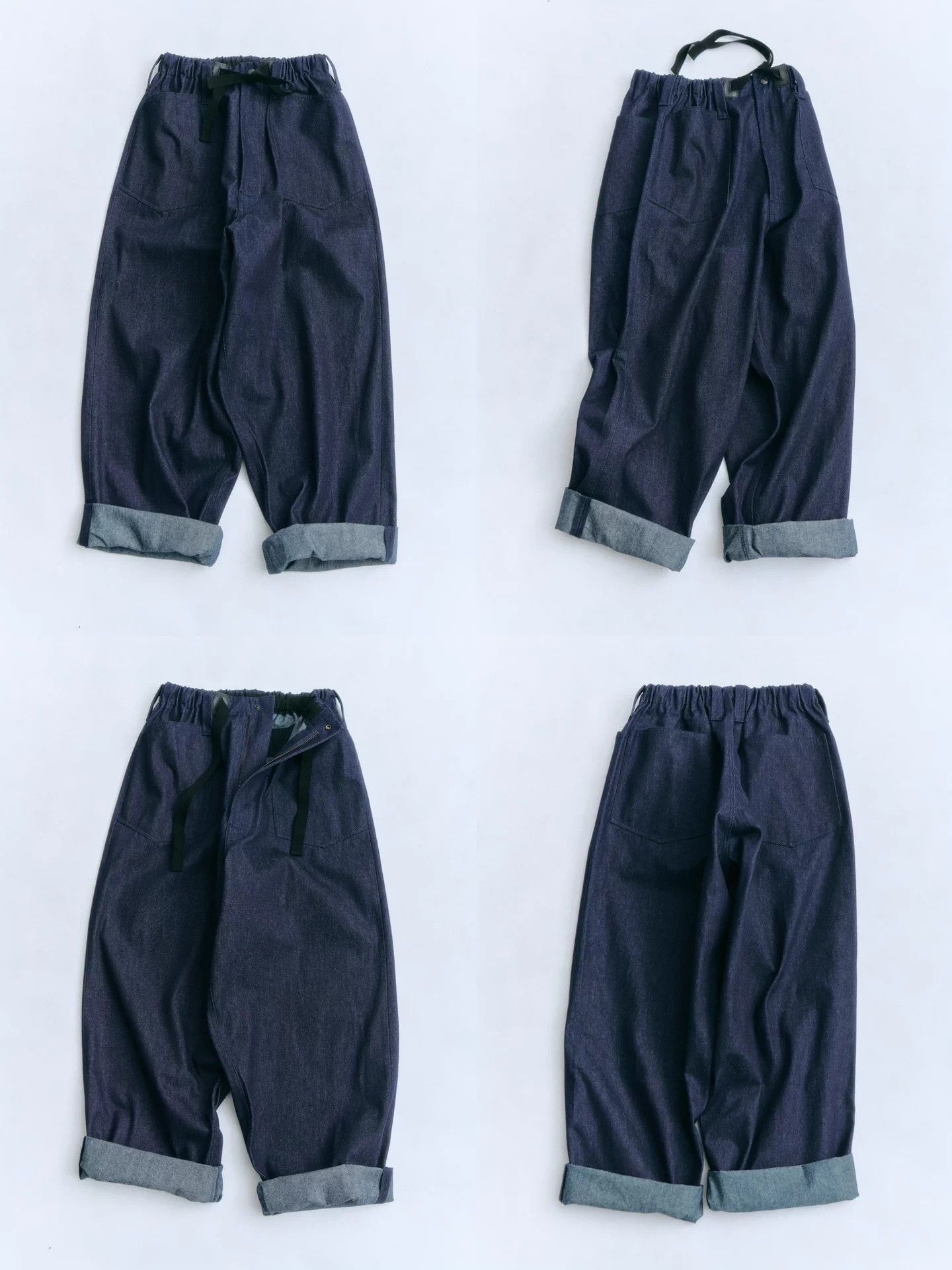 Other YUKIO SATO Navy Denim Wide Leg Sato Pants Size US 30 / EU 46 - 9 Thumbnail
