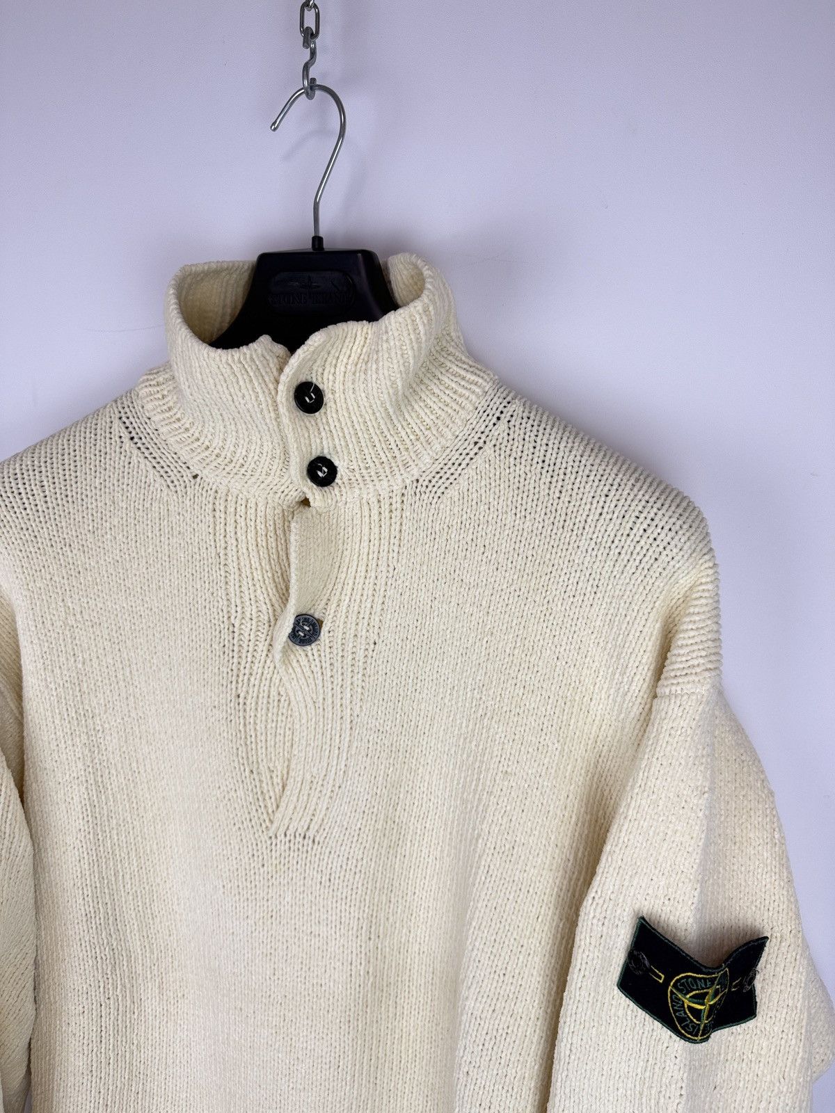 Stone Island Off-white Stone Island Green Edge Badge vintage sweater Size US L / EU 52-54 / 3 - 4 Thumbnail