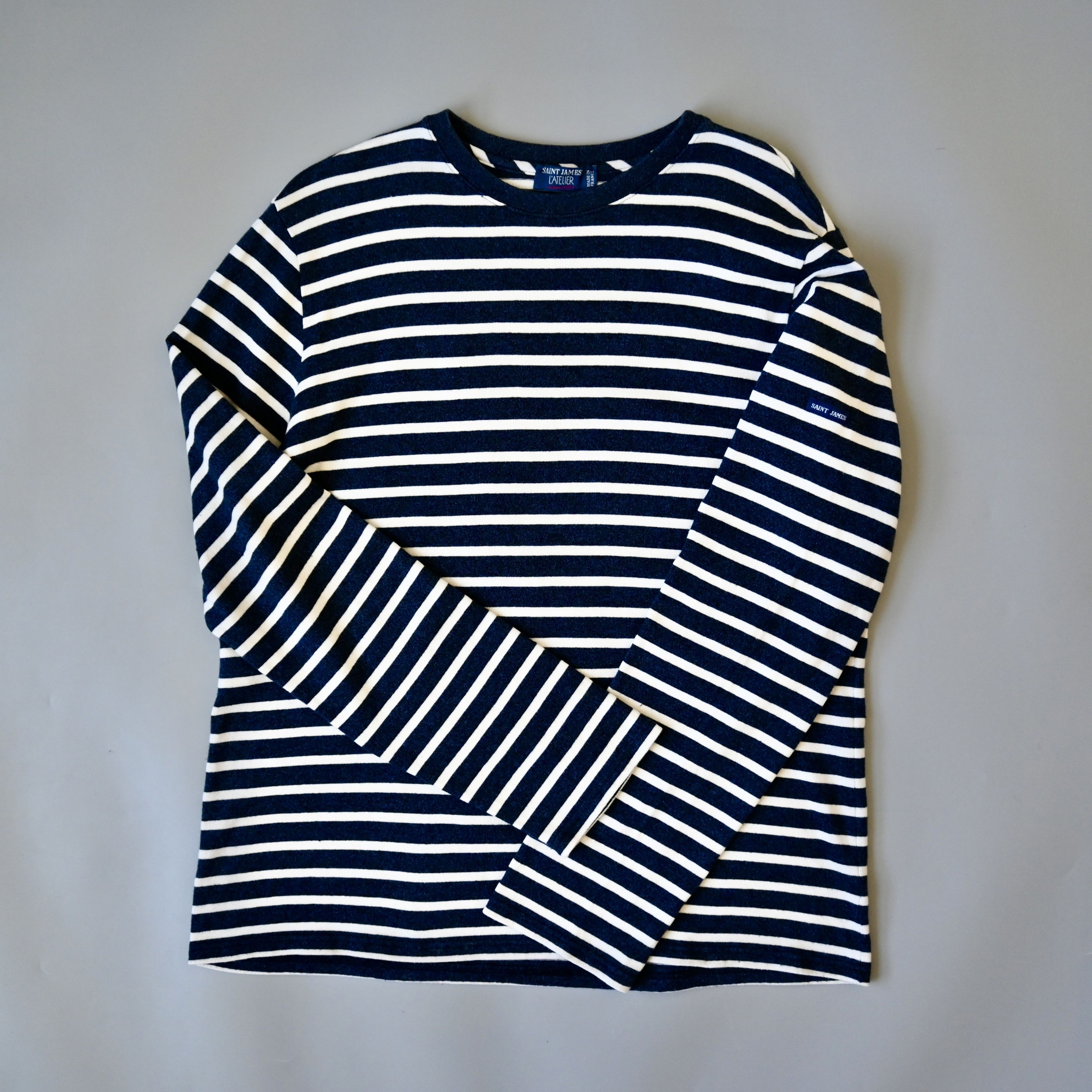 Saint James SAINT JAMES 50/50 cotton linen ringer neck striped t-shirt Size US L / EU 52-54 / 3 - 13 Thumbnail