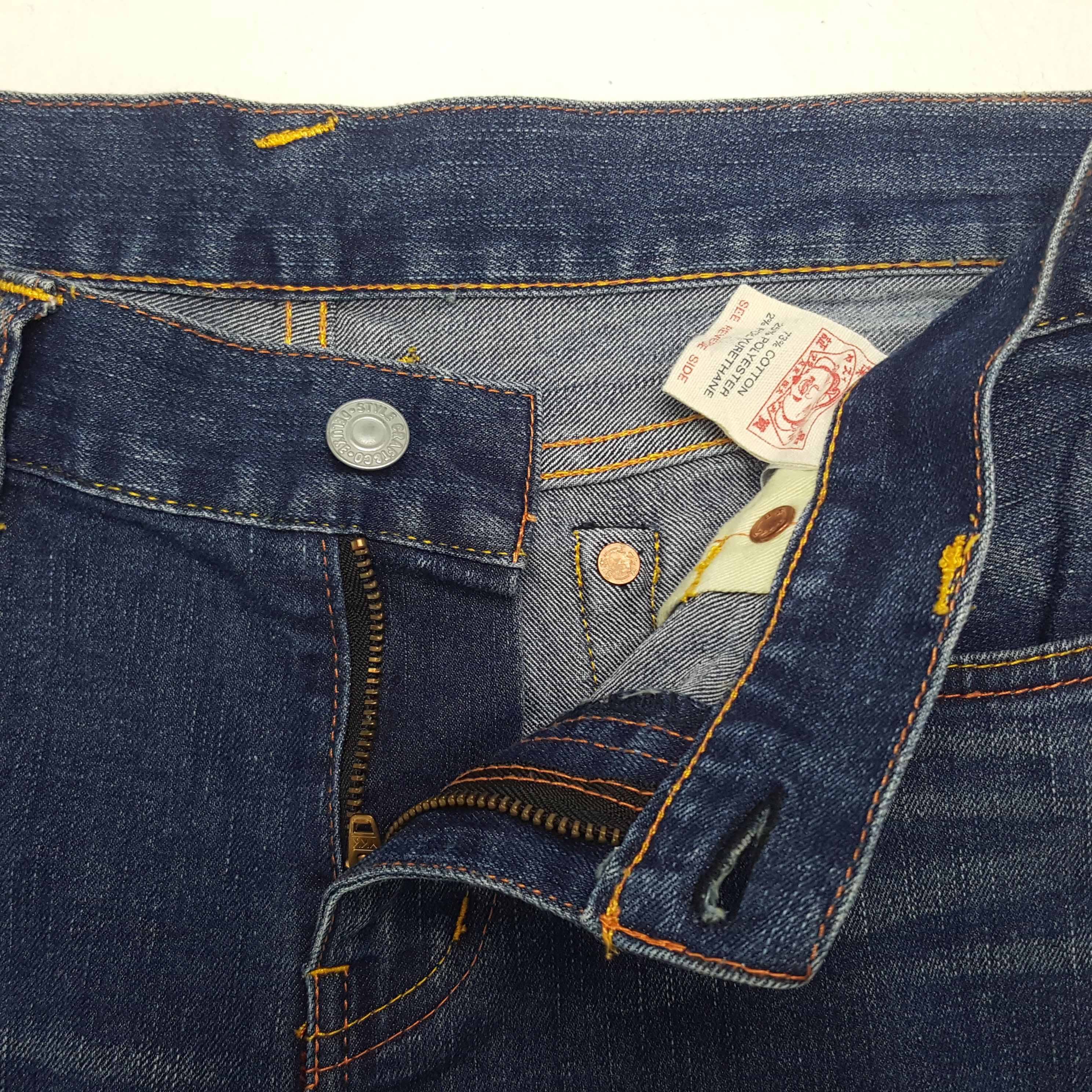 Evisu × Japanese Brand × Vintage Vintage Evisu Japanese Brand Daicock Custom Art Denim Jeans Size 31" - 7 Thumbnail