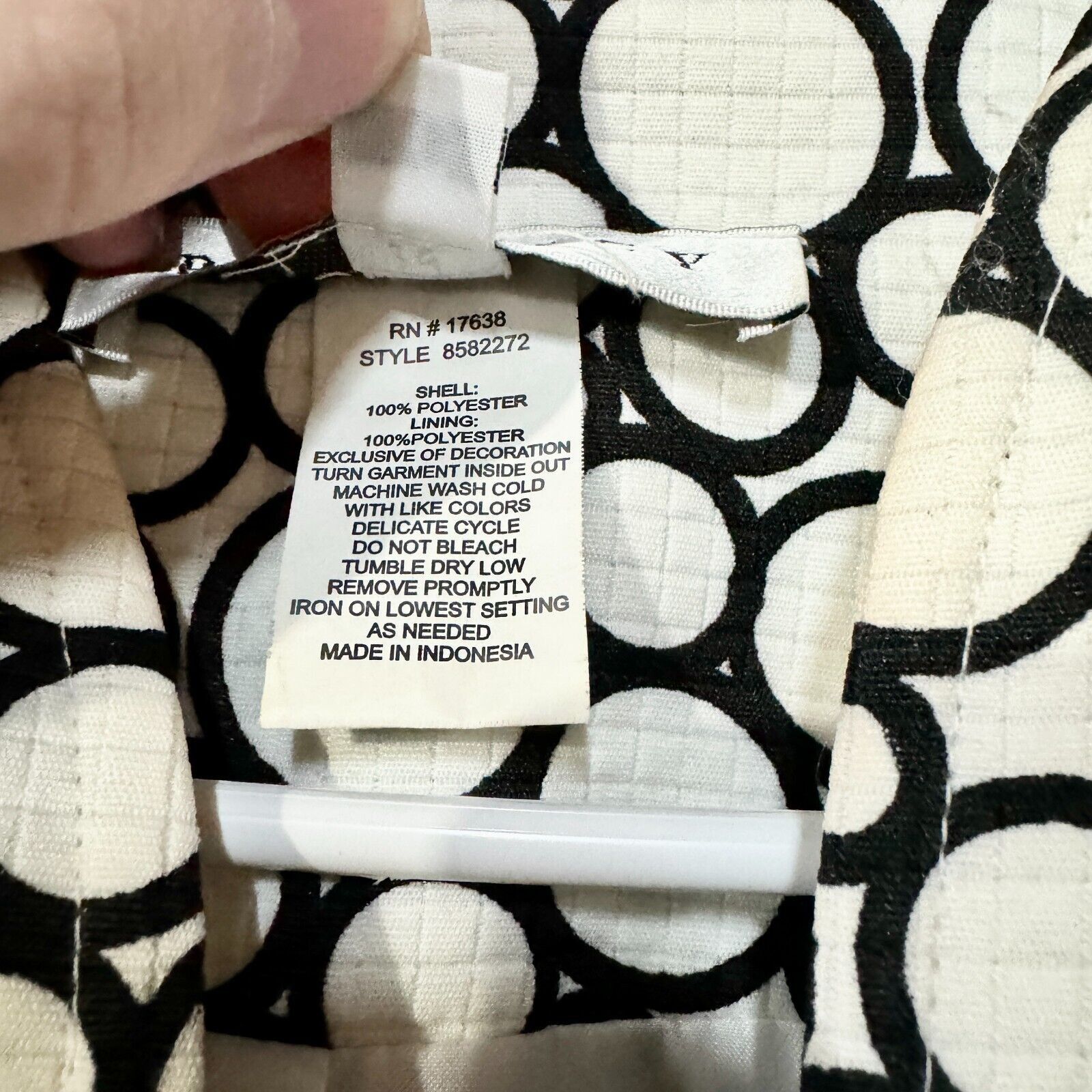 Vintage VTG Prophecy Blazer Size 10 Black White Bubbled Hook Latch Size L / US 10 / IT 46 - 4 Thumbnail