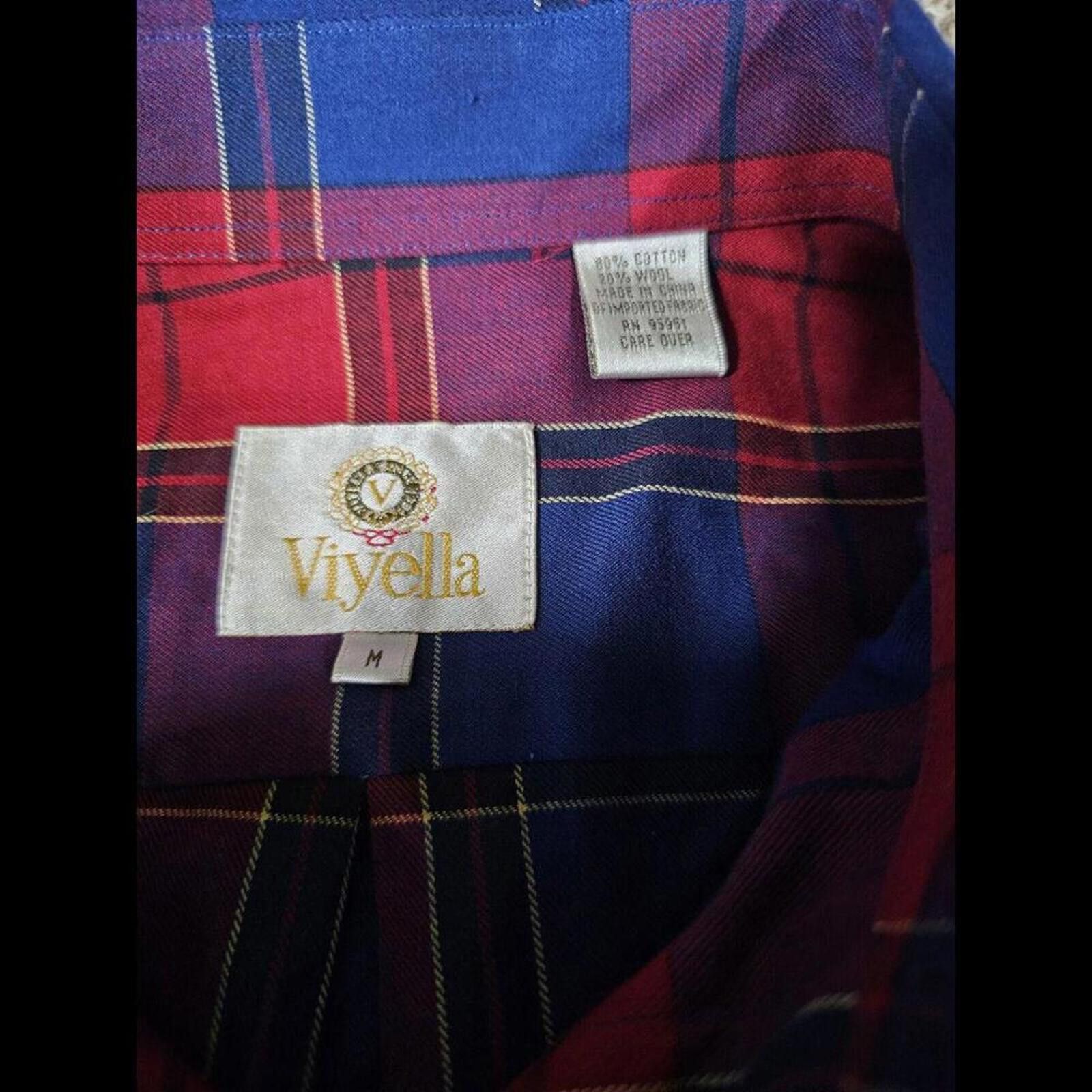 Viyella Viyella Button Up Shirt M Multicolor Plaid Wool Blend Size US M / EU 48-50 / 2 - 3 Thumbnail