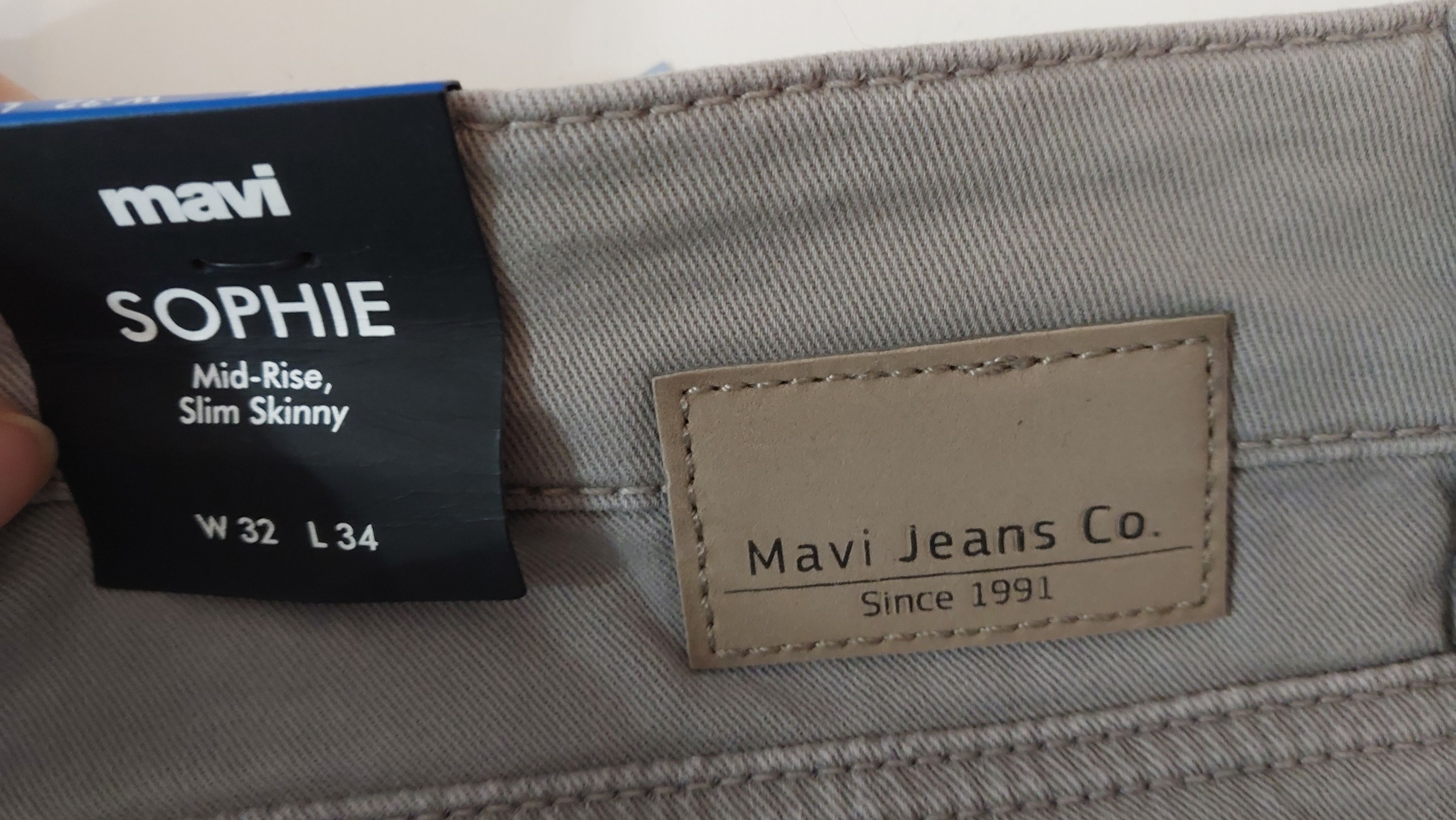 Mavi Slim Jeans Mavi Sophie 32/34 beige crincle effect Size 32" / US 10 / IT 46 - 6 Thumbnail