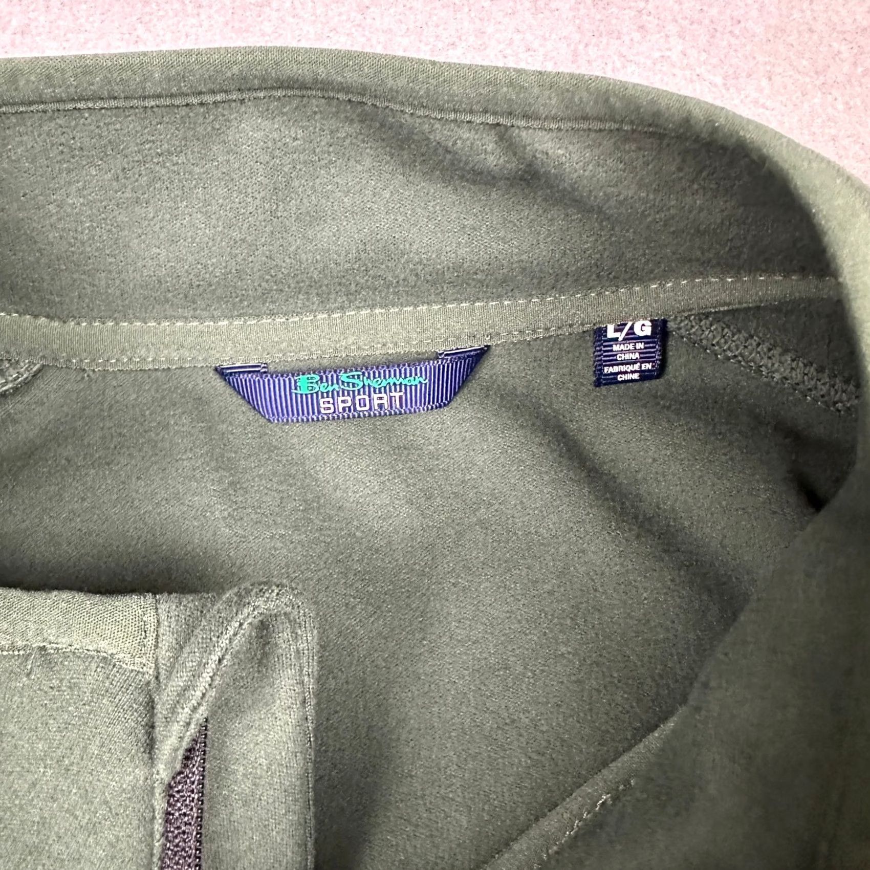 Ben Sherman Ben Sherman Sport Sweater Men Large Green 1/4 Zip Golf Micro Fleece Pullover Pullover Embroidered Logo Size US L / EU 52-54 / 3 - 5 Thumbnail