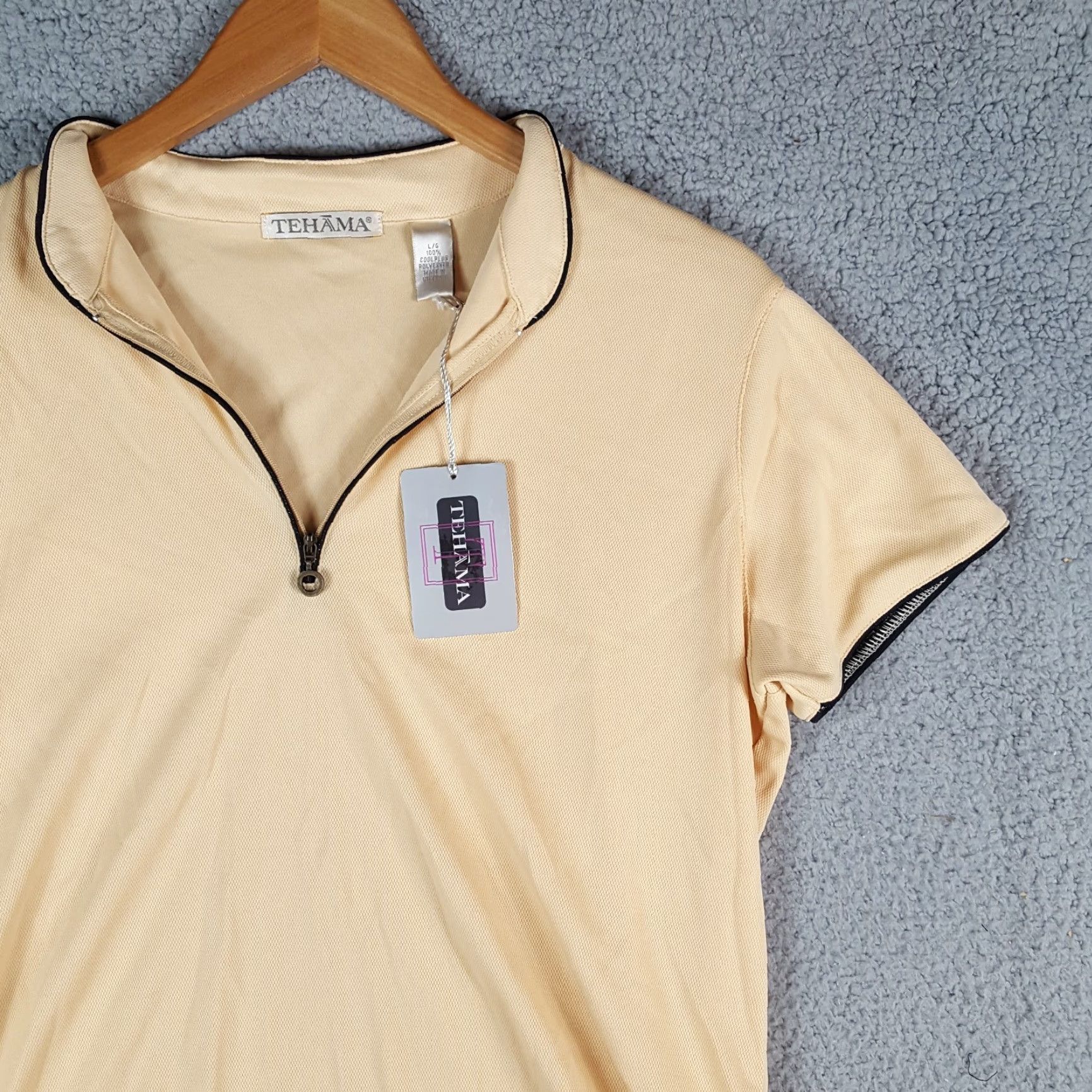 Vintage VINTAGE Tehama Lightweight Breathable 1/4 Zip Womens Size L Outdoor Hiking T Shirt Top Athletic Yellow Size L / US 10 / IT 46 - 2 Thumbnail