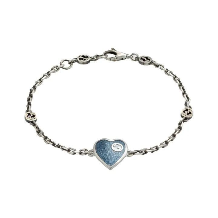 Gucci Gucci Interlocking G Enamel Silver Bracelet-2507 Size ONE SIZE - 4 Thumbnail