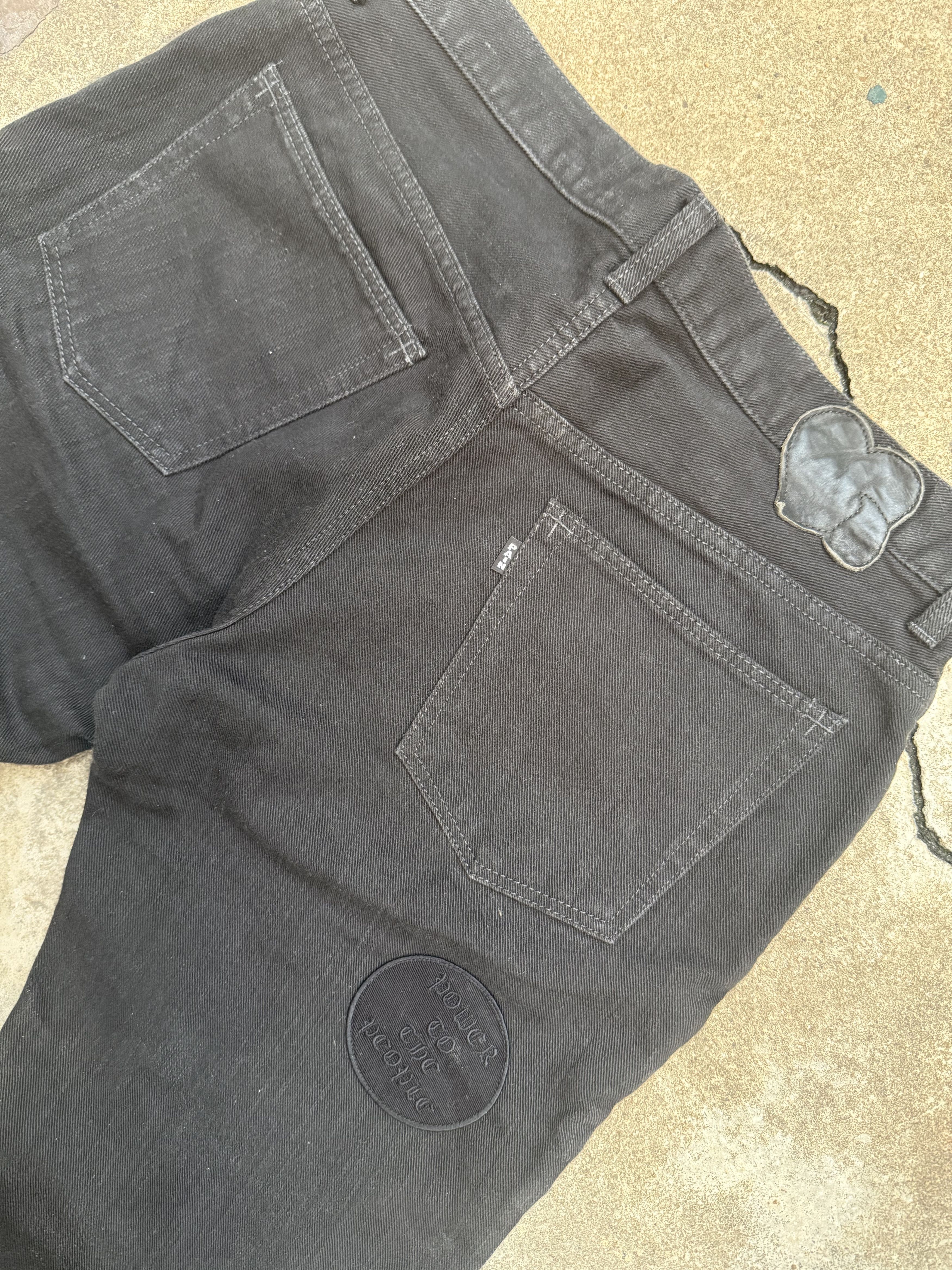 Number (N)ine AW04 "Give Peace A Chance" Patchwork Denim Size US 32 / EU 48 - 4 Thumbnail