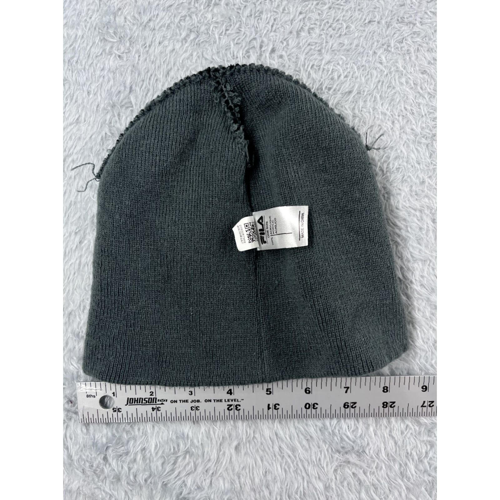 Fila FILA Beanie Adult One Size Gray Black Stripe Knit 100% Acrylic Beanie Mens Winter Knit Hat Shirt? Size ONE SIZE - 5 Thumbnail