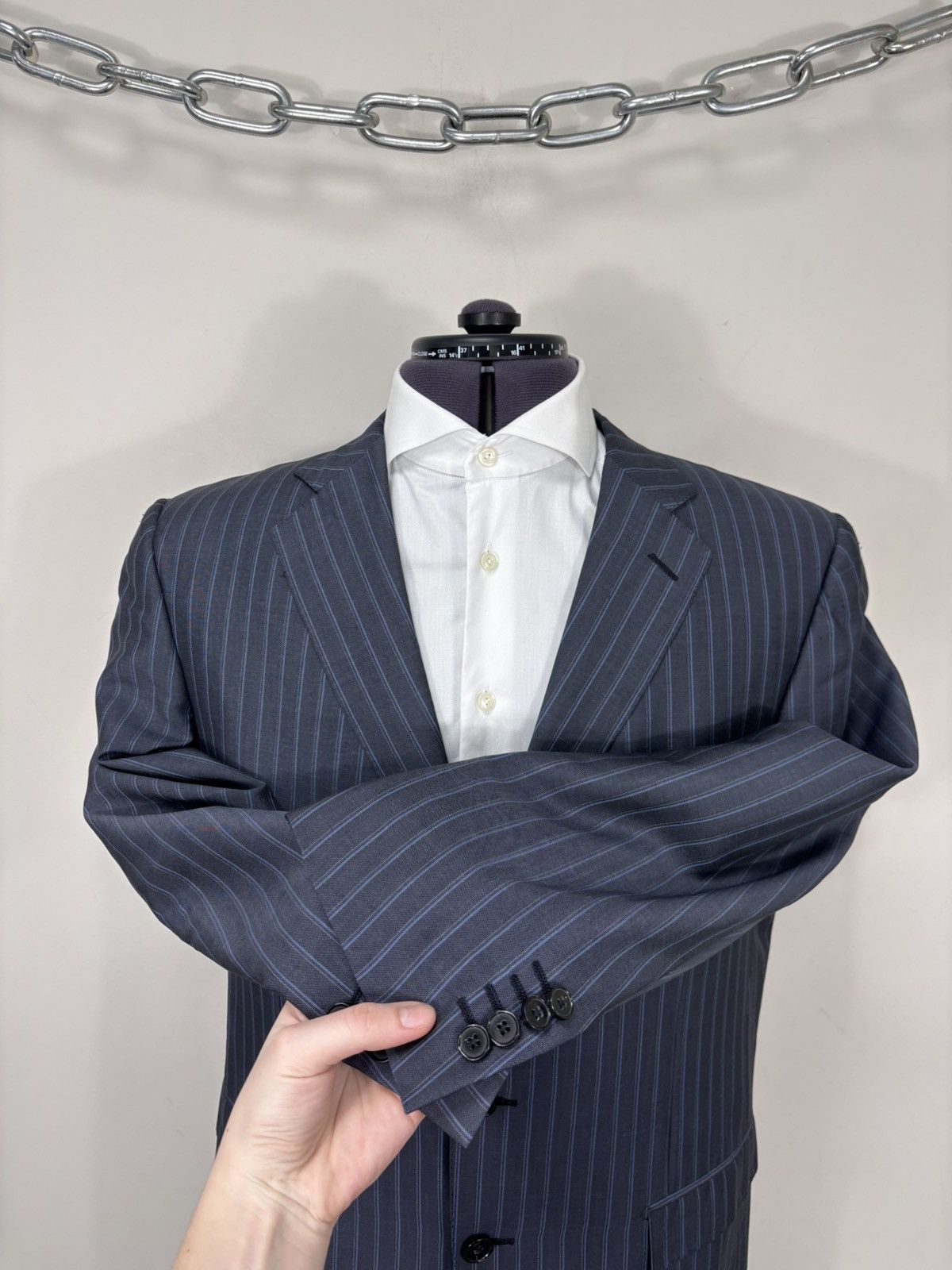 Ermenegildo Zegna Ermenegildo Zegna Summer Trofeo Men’s Striped Blazer Jacket Size 42R - 8 Thumbnail