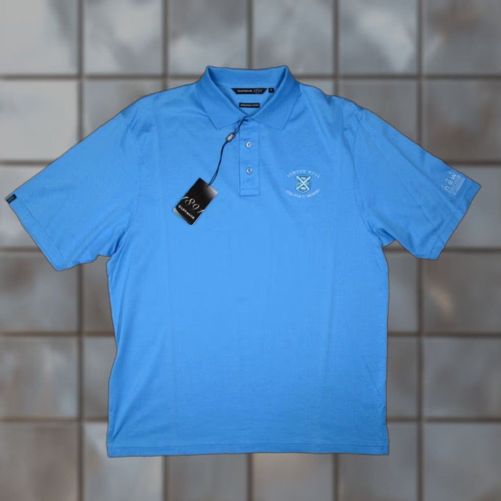 Vintage Glenmuir 1891 Polo Shirt Men Large Blue 2010 St Andrews Open Semper Nova Embroidered - Golf Size US L / EU 52-54 / 3 - 1 Thumbnail